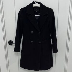 Banana Republic Factory Classic Coat Black Petite XXS